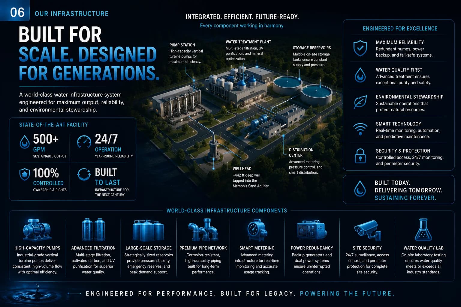 Aquifer Waterworks loading, storage, transport, and interconnection infrastructure study